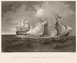 Destruction of the Privateer Petrel by the St. Lawrence