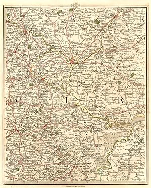 [no title] - Map section 51 from Cary's New Map of England & Wales (1794), covering central Yorks...