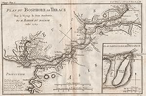 Plan du Bosphore de Thrace Pour le Voyage du Jeune Anacharsis Par M. Barbié du Boccage Juillet 17...