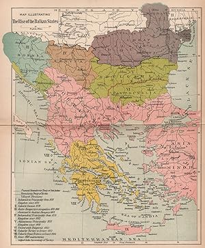 Map Illustrating The Rise of the Balkan States