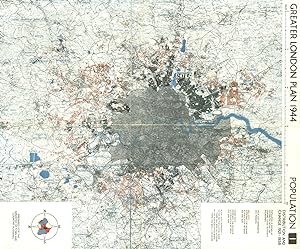 Seller image for Greater London Plan 1944; Population. Distribution and change 1921-1938 for sale by Antiqua Print Gallery