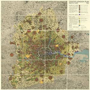 Seller image for Greater London Plan 1944; Master Plan for sale by Antiqua Print Gallery