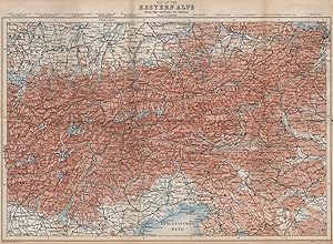 Map of the Eastern Alps from the Splügen to Vienna - South Bavaria and the Eastern Alps, from the...