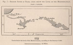 Regions South of Barka lying below the level of the Mediterranean
