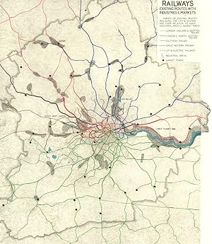 Imagen del vendedor de Railways. Existing routes with Industries & Markets a la venta por Antiqua Print Gallery