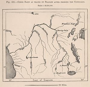 Congo Basin as traced by Stanley after crossing the continent