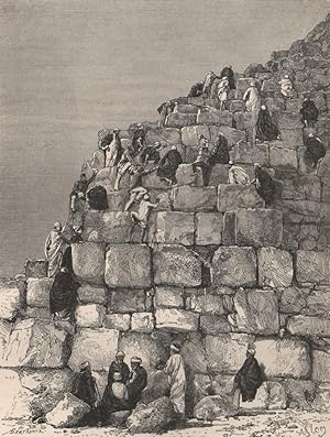Imagen del vendedor de Ascent of the great Pyramid a la venta por Antiqua Print Gallery