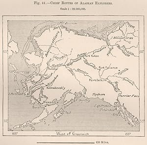 Chief routes of Alaskan explorers