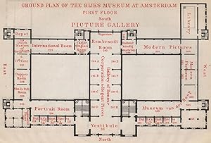 Ground plan of the Rijks Museum at Amsterdam first floor
