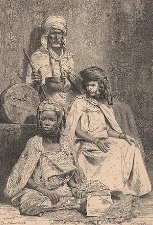 Arab Mendicant, Biskra Negress and El-Kantara woman