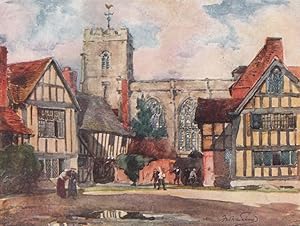 Imagen del vendedor de Stratford-on-Avon, The Grammar school a la venta por Antiqua Print Gallery