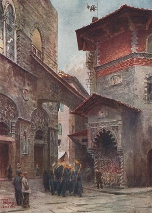 Imagen del vendedor de Or S. Michele and the Palazzo Dell' arte di Lana, Florence a la venta por Antiqua Print Gallery