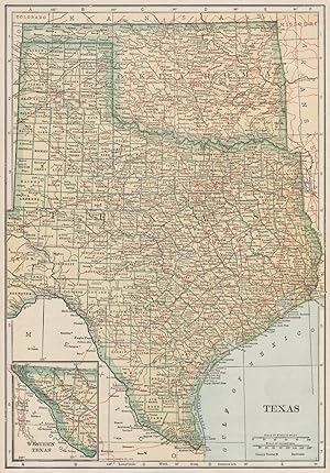 Texas; Inset map of Western Texas