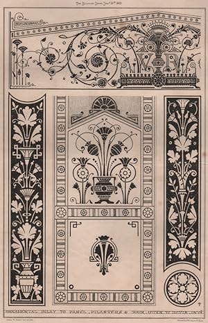 Imagen del vendedor de Ornamental inlay to panel, pilasters & door; Owen W. Davis, Invt a la venta por Antiqua Print Gallery