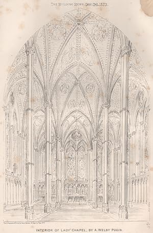 Interior of Lady Chapel, by A. Welby Pugin