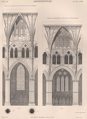 Architecture; Fig. 1. Sectional compartment of the Nave of Lincoln Cathedral; Fig. 2. Sectional c...