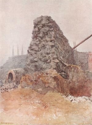 Remains of Roman wall, Newgate, 1903