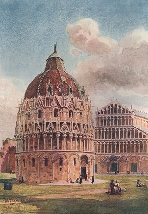 Imagen del vendedor de The Baptistery, Pisa a la venta por Antiqua Print Gallery