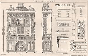 Image du vendeur pour Oak cabinet mis en vente par Antiqua Print Gallery