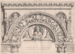 Imagen del vendedor de Composition for a stone head to doorway. Owen W. Davis Invt a la venta por Antiqua Print Gallery
