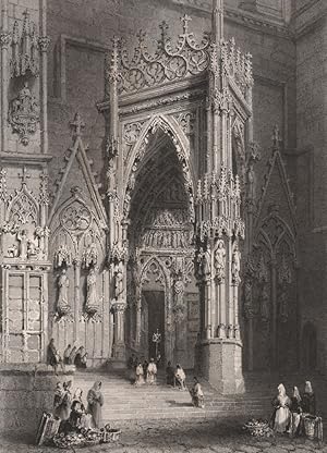 Imagen del vendedor de Porch of the Cathedral, Ratisbon a la venta por Antiqua Print Gallery