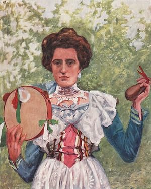 Portrait of Tarantella dancer with Castanets