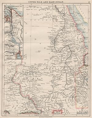 Upper Nile and East Sudan; Inset map of Suez Canal