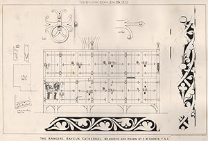 The Armoire, Bayeux Cathedral; measured and drawn by E.W. Godwin. F.S.A.
