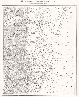 Great Yarmouth and Lowestoft from an Admiralty Chart