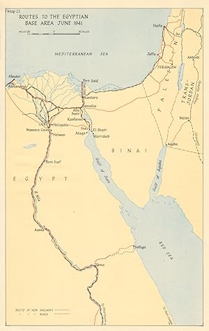 Routes to the Egyptian Base Area, June 1941