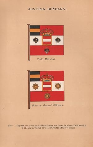 Austria-Hungary. Field Marshal. Military general Officers. Note, 1. Only the two stars in the Whi...