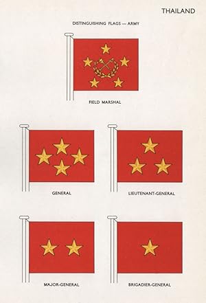 Thailand; Distinguishing Flags-Army; Field Marshal; General; Lieutenant-General; Major-General; B...