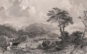 Bild des Verkufers fr Loch Linnhe; Looking South. (Argyllshire) zum Verkauf von Antiqua Print Gallery