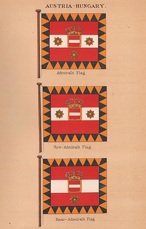 Austria-Hungary. Admiral's Flag. Vice-Admiral's Flag. Rear-Admiral's Flag