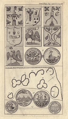 Fig 1 to 7. [Carvings in a house formerly belonging to Archbishop Warham, at Canterbury, Kent]. F...