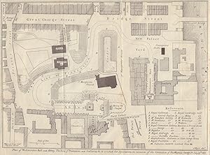 Bild des Verkufers fr Plan of the Westminster Hall and Abbey. The Line of Procession and Galleries, erected for Spectators, on occasion of the Coronation of His Majesty Geoerge IV. July 19h 1821 zum Verkauf von Antiqua Print Gallery