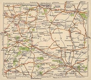 [Salisbury plain road map. Shaftesbury Chippenham Salisbury Frome Wincanton Marlborough Devizes B...