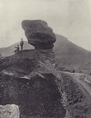 Le Rocher pupitre [Pulpit Rock, Echo Canyon, Utah. Union Pacific Railroad]