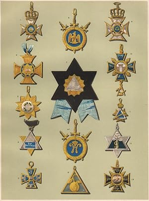 Plate XXX. A Representative Selection of German Lodge Jewels