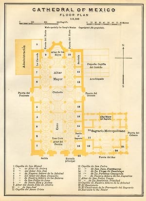 Cathedral of Mexico floor plan