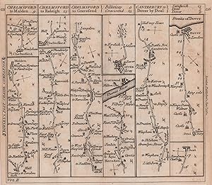 Chelmsford to Malden // Chelmsford to Raleigh // Chelmsford to Gravesend // Canterbury to Dover b...