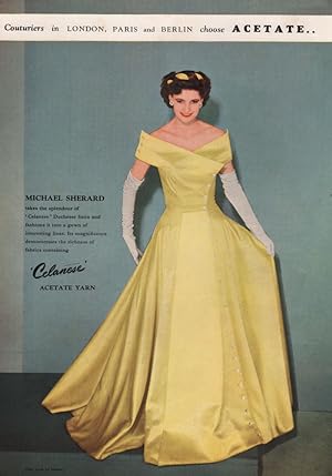 Michael Sherard takes the splendour of 'Celanese' Duchess Satin and fashions it into a gown of in...