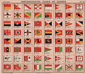 Seller image for Distinguishing Flags of Yachts - Deirdr, A. Brown - Maiko, Capt. R. Von Barry - Regulus, Mqs D'Urre D'Aubais - Flevo, J.C. Haentjens - Clara, Max Von Guilleaume - Maria Luiza, J. L. R. Desilva - Gem, R & E. Sager - Marianne, Nestor Triphon, Count A. Harrach - Moonstone, H.K.M. Bellew - Elisabeth, H.R.H. Prince Eithel Friedrich of Prussia - Chick-A-Dee, W.R.M. Church - Tern, W.P. Murdoch - Victoria and Albert, H.M. King Edward VII - Ceylon, Capt. R.V. Webster - Chinkara, Col. J.W.H. Potts - Volante, E. Bratt - Yellow Wagtail, H.D.M. Barton - Nan Valentine, G.H. Holland - Tarantella, B.A. Hjorth - Quo Vadis, E. Bonvalet - Corinne, R. Mac D. Goldie - Dolphin, Dr. D. Taylor - Doriga, E. Pardinas - White Star, J. Bradshaw - Hinda, R.F. Bevan & W.G. Shaw - Dorindy, Mrs. E. C. Wemyes-Anderson - Echo, J. Pidsley - Shulah, J. Gale - Concha. cut. Lily, H. Duogeon, Sea Belle, J.H. Dudgeon - Deneb, N. & D. Marshacoff - Iris, J.M. Schobbens - Nevada, P.M. Inglis - Nara, F.W. Coulson - Gadfly II, C for sale by Antiqua Print Gallery