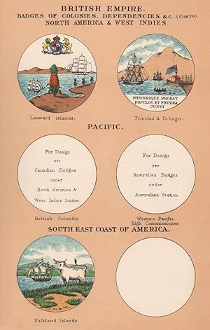 British Empire. Badges of Colonies, Dependencies &C. (Continued) North America & West Indies. Lee...