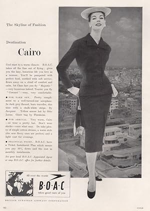 All over the world BOAC takes good care of you. British Overseas Airways Corporation. The Skyline...