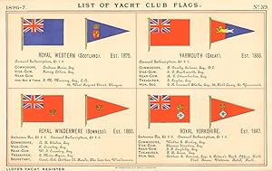 List of Yacht Club Flags - Royal Western (Scotland), Est. 1875 - Yarmouth (Great), Est. 1883 - Ro...