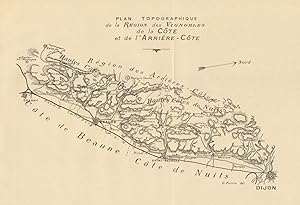 Seller image for Plan Topographique de la Region des Vignobles de la Cte et de l'Arrire Cte for sale by Antiqua Print Gallery