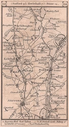 [London to Chester, by Coventry & Lichfield measured from Hicks's Hall] : Stafford - Stone - Eccl...