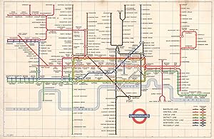 London Transport - Underground diagram of lines - 1960 [360/595Z/500,000]