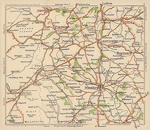 [Herefordshire road map. Hereford Presteign Leominster Bromyard]